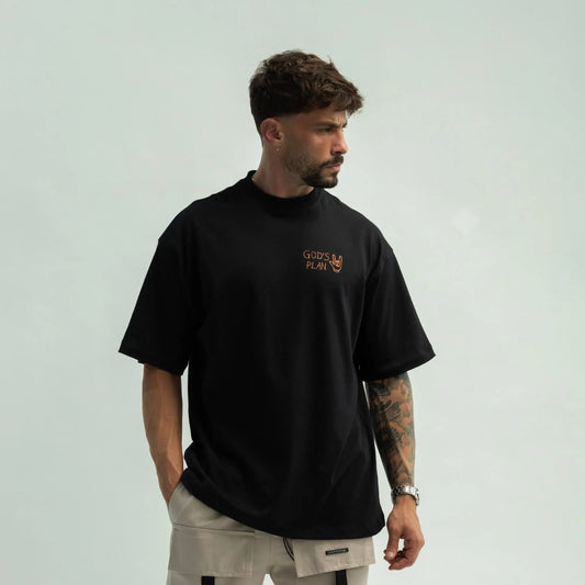 Camiseta Oversized God`s Plan - Black