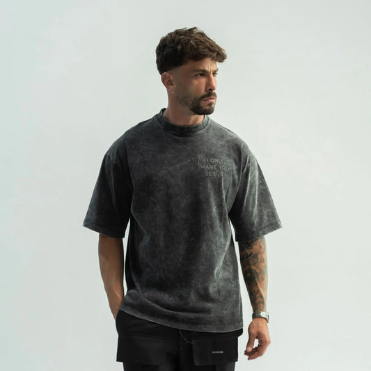 Camiseta Oversized Only - Stoned Black