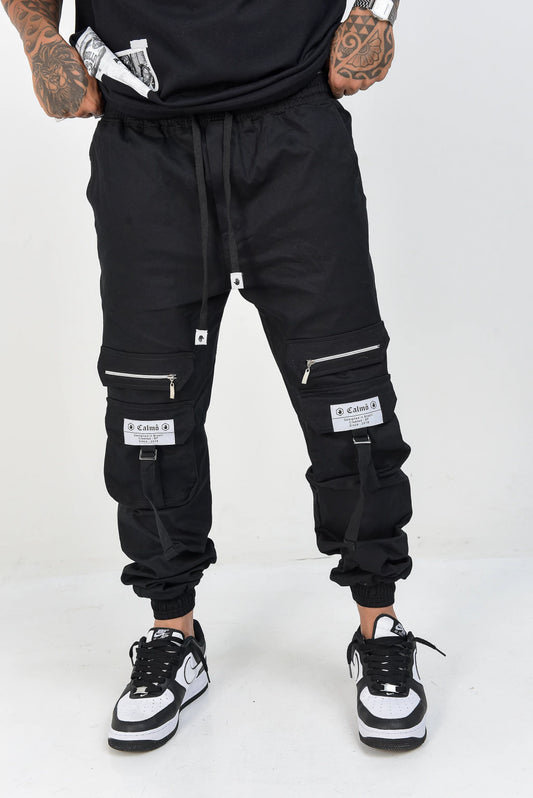 Calça Cargo Pocket - (Preta) Calmô
