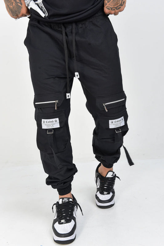 Calça Cargo Pocket - (Preta) Calmô