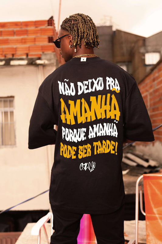 Camiseta Oversized KEVIN - PRETO Calmô
