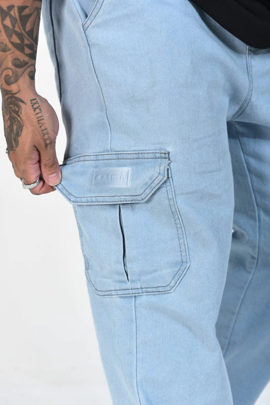 Calça JEANS CARGO WIDE - TRADICIONAL - Calmô