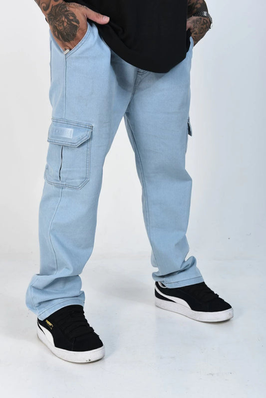 Calça JEANS CARGO WIDE - TRADICIONAL - Calmô